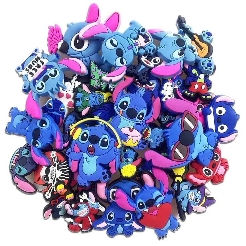 Mesuca Little Monster Random 10pcs Shoe Decoration Charms for Bubble Slides Sandals, PVC Shoe Decorations Beach Bag Accessories Gift Idea for Birthday Christmas Valentine's Day Halloween Party Favors