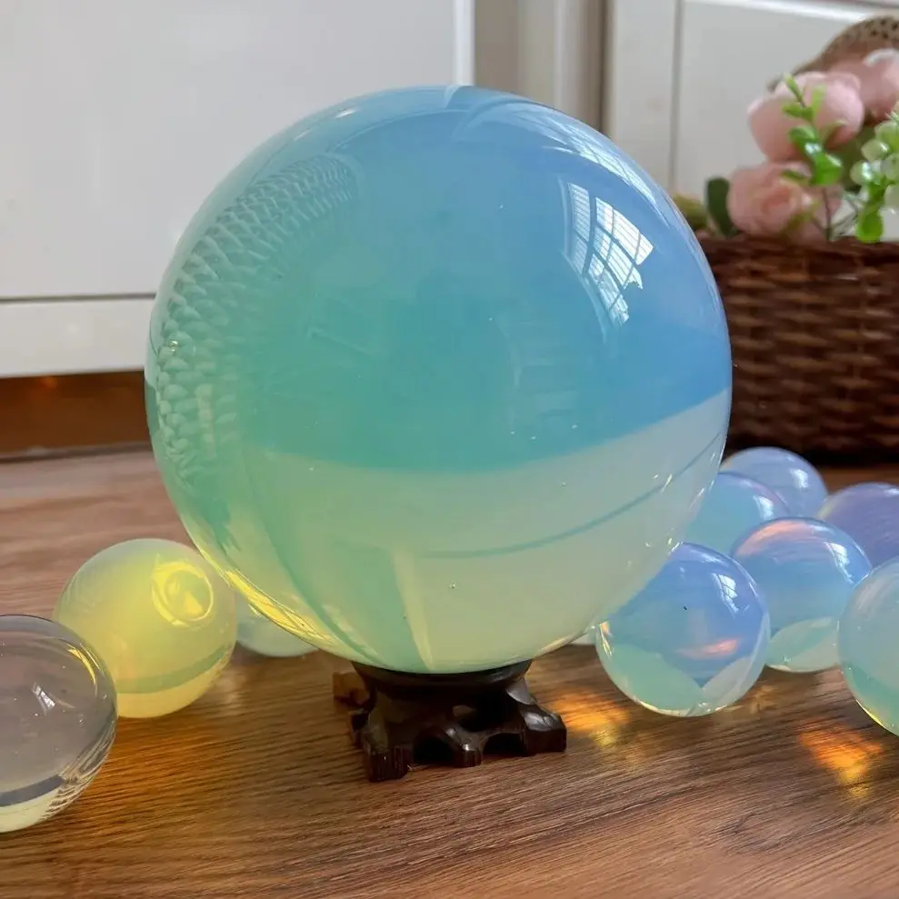 Natural Crystal Ball Opal Stone Sphere 7 Chakra Globe Massaging Reiki Healing Opali Home Decoration Exquisite Gifts Souvenirs