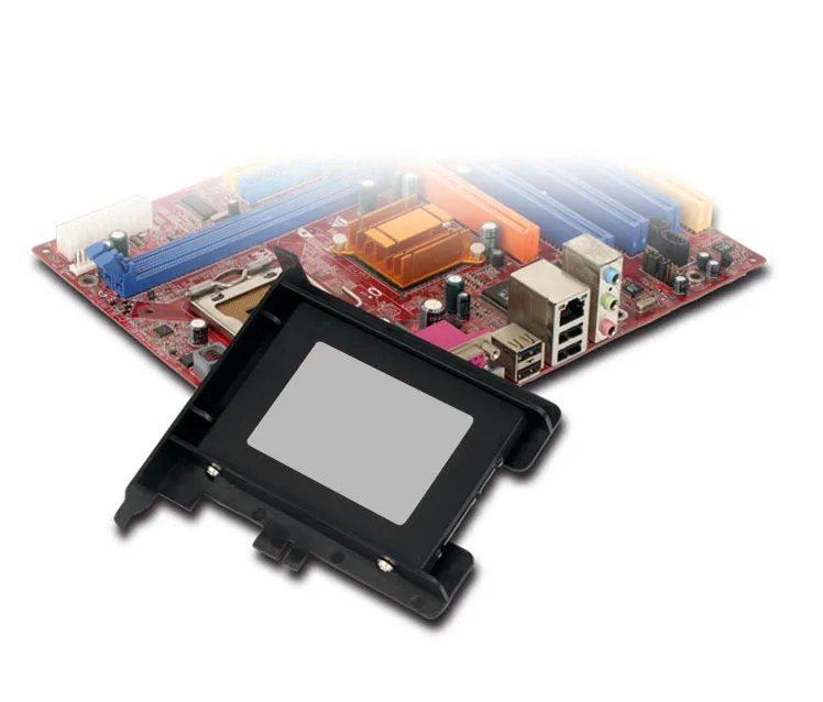 PCI Card Slot Hard Disk Adapter Bracket HDD/SSD Chassis Rear Baffle Bracket Plastic  2.5 A 3.5  Adaptador Sata