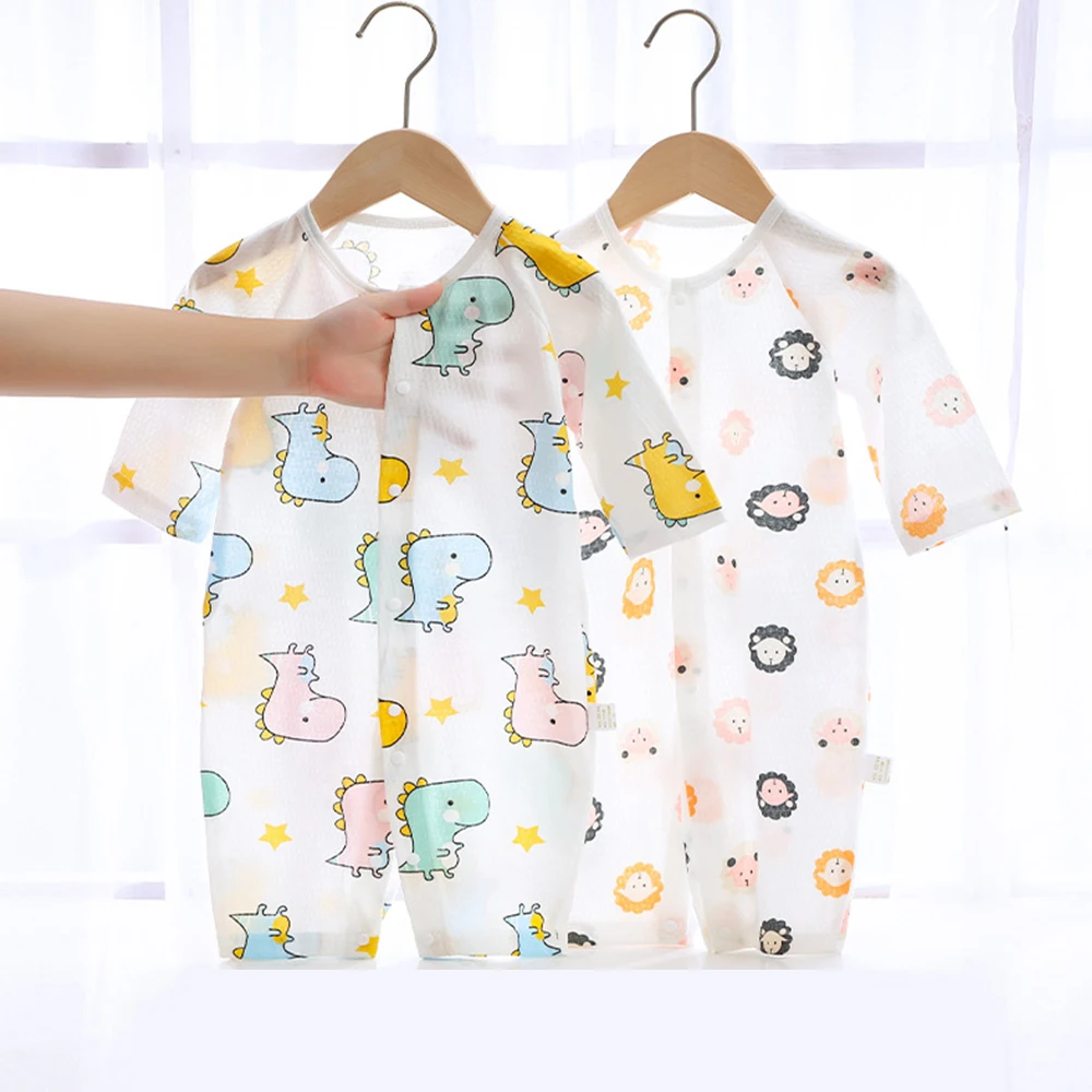 

Baby Clothes Summer Thin Underwear Baby Jumpsuit Newborn Spring Long-sleeve Air-conditioned Breathable Clothing For 0-2 years