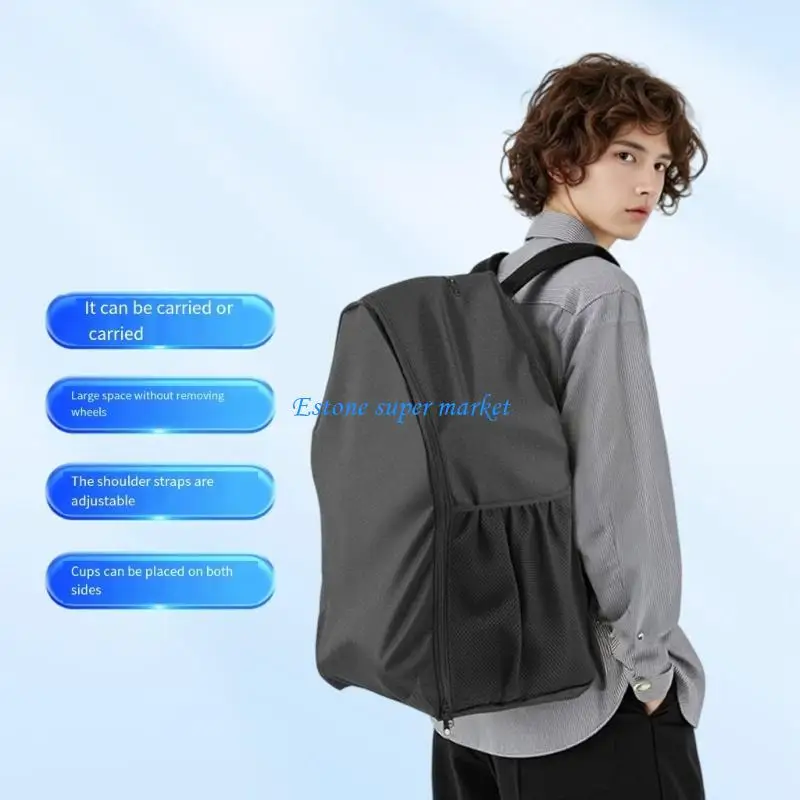 090B مخطط كرسي يدفع باليدين من القماش الجامعي، حزام كتف رفيع ومريح، خطة التثبيت السريع