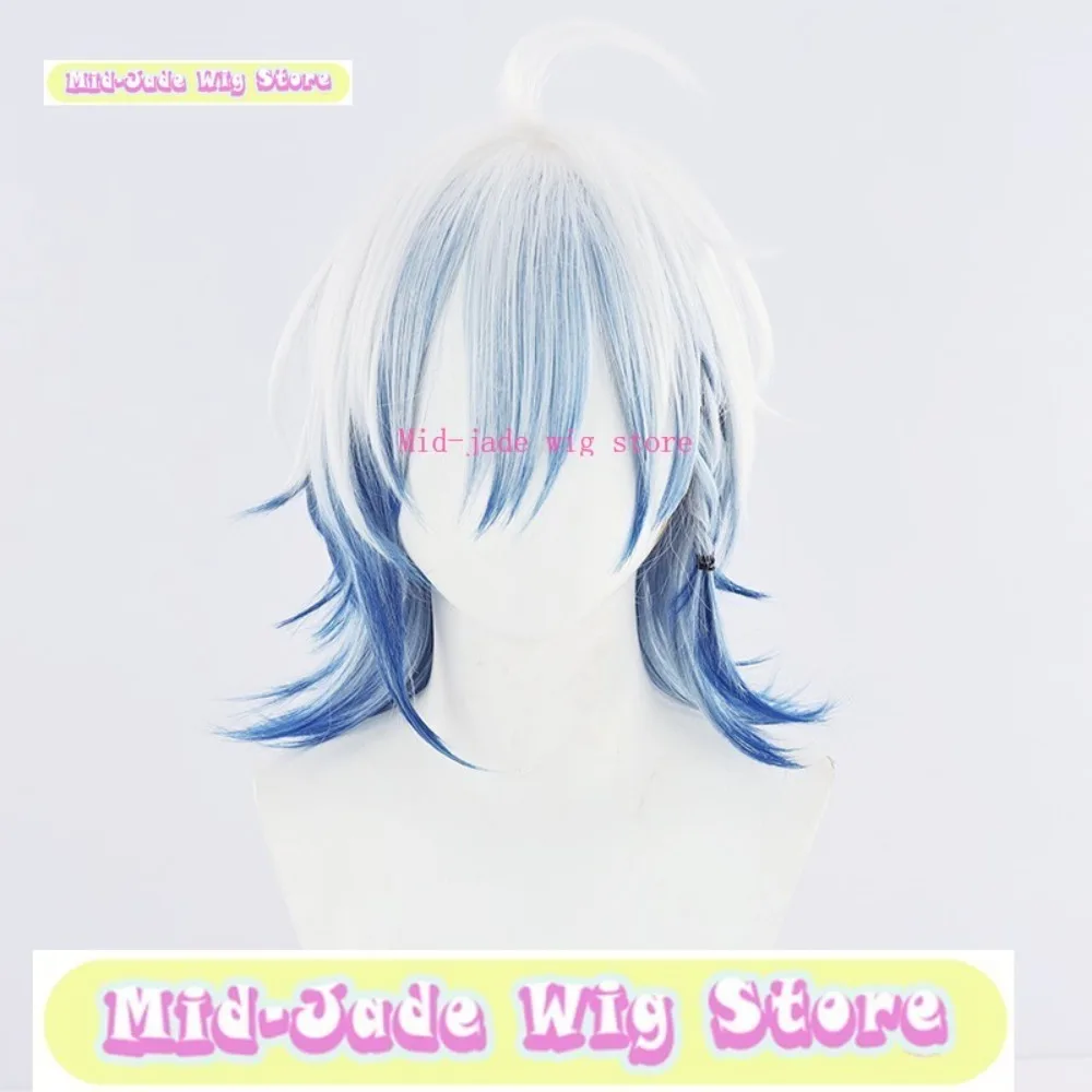 منتصف اليشم شعر مستعار مخزن الخامس Nayuta شعر مستعار تأثيري أنيمي لعبة لعب الأدوار الشعر الاصطناعية هالوين ملابس تنكرية للحفلات الدعائم #6