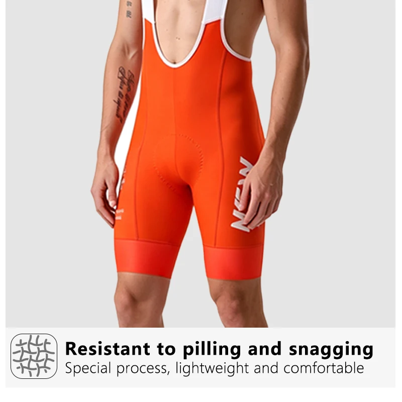 MKEW 2026 Herren-Latzhose Race Fit Schnelltrocknend und Atmungsaktives Gewebe mit Hochdichter Polsterung für Lange Fahrten – Detail 11