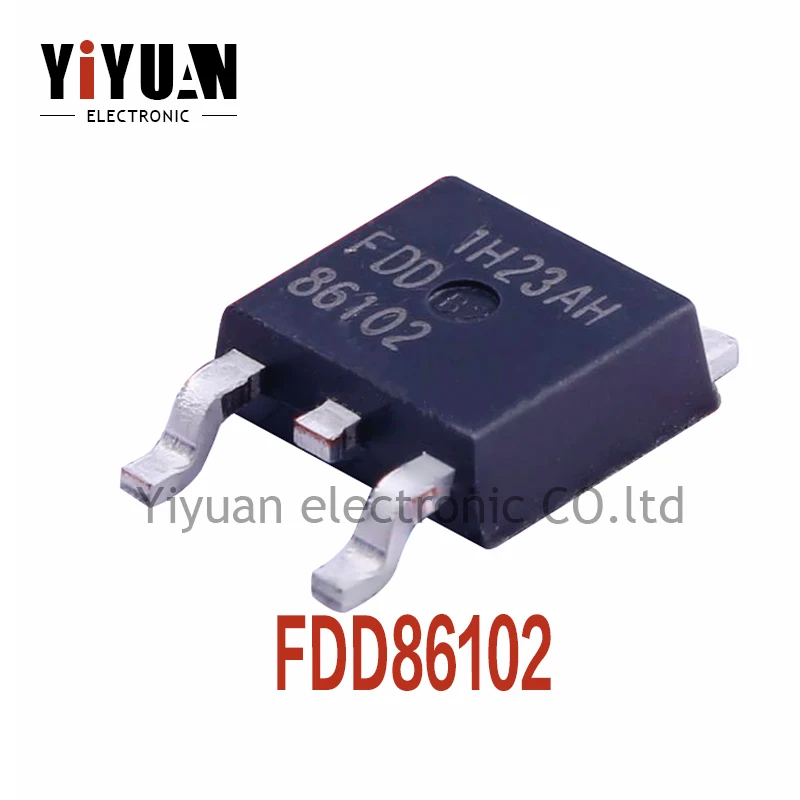 10PCS NEW FDD86102LZ FDD86102 TO-252 MOS 100V 35A Field-effect transistor