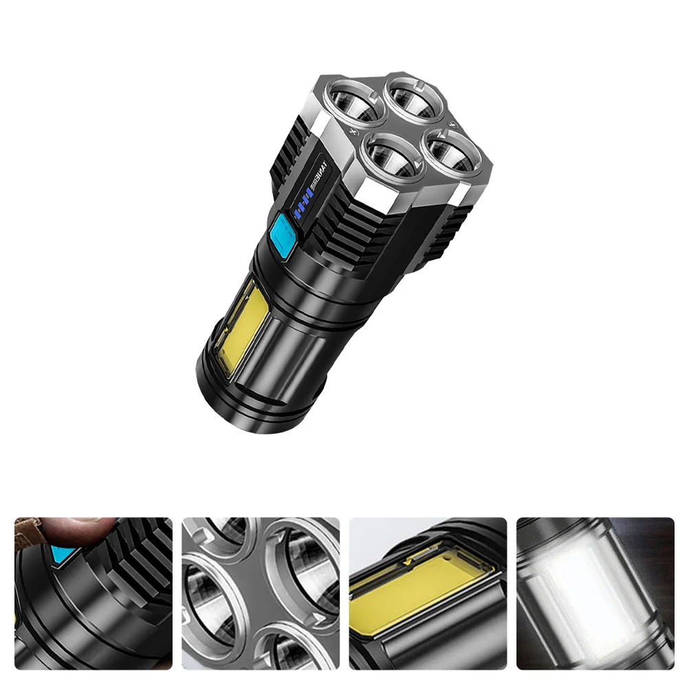 1 قطعة في الهواء الطلق استخدام مصباح يدوي USB قابلة للشحن المحمولة المدمجة عالية السطوع LED الشعلة للتخييم التنزه الصيد #1