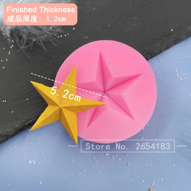 MNYB Star Shapeซิลิโคนแม่พิมพ์อีพ็อกซี่เรซิ่นArtเค้กตกแต่งเบเกอรี่Fondantช็อกโกแลตMouldอาหารปลอดภัยสบู่พุดดิ้งDIY