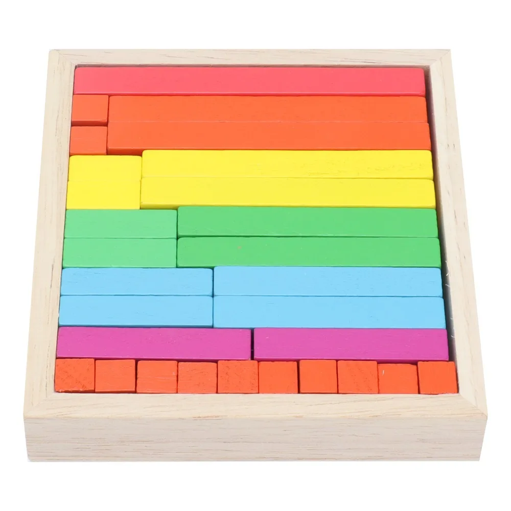 Hands-On Colorful Wooden Counting Sticks Counting Sticks Kit Multicolored Building Blocks Homeschool Supplies