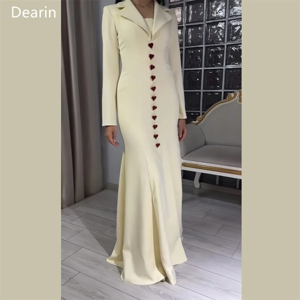 

Customized Saudi Arabia Dearin V-neck Mermaid Floor Length Skirts Draped Bespoke Occasion Dresses Formal Dress Evening Prom Gown