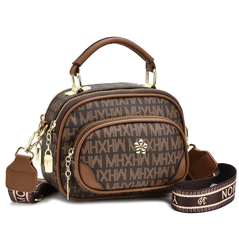 Borsa quadrata piccola da donna alla moda nuova borsa rotonda piccola portatile borsa a tracolla diagonale retrò classica di alta qualità