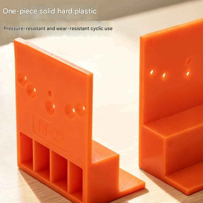 Plastic Cabinet Trim Guide, Injection-Molded Positioning Clip with Vertical Plate for Controlled Cabinet Assembly D2RD
