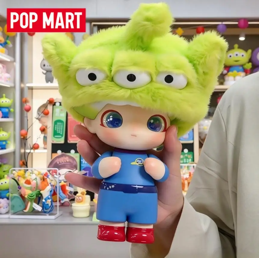 POPMART MEGA JUST DIMOO 400% Pixar Alien Series Blind Box Unpack Container Cute Doll Anime Figure Home Decor Gift