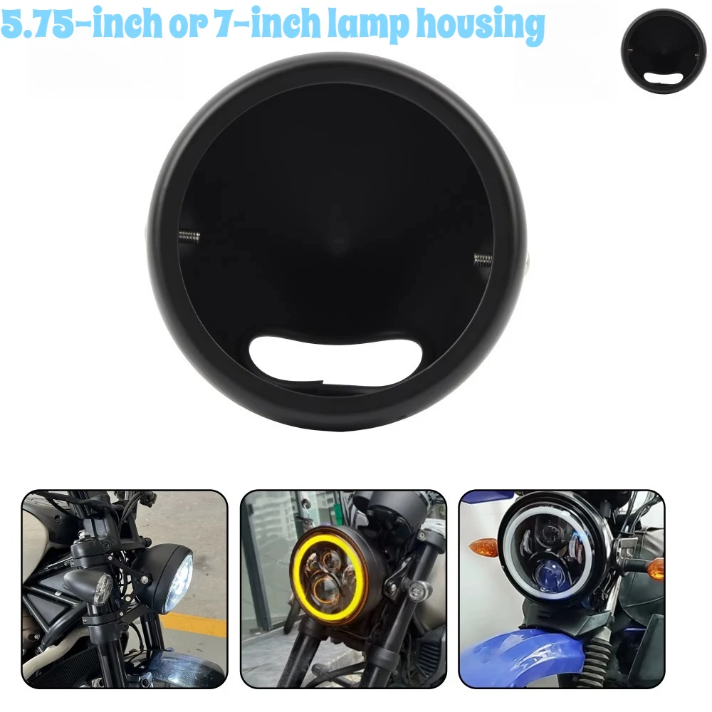 Suporte de Farol LED para Motocicleta de 5,75 e 7 Polegadas, Base de Lâmpada Retrô Modificada para Harley, Yamaha, Suzuki, Cafe Racer