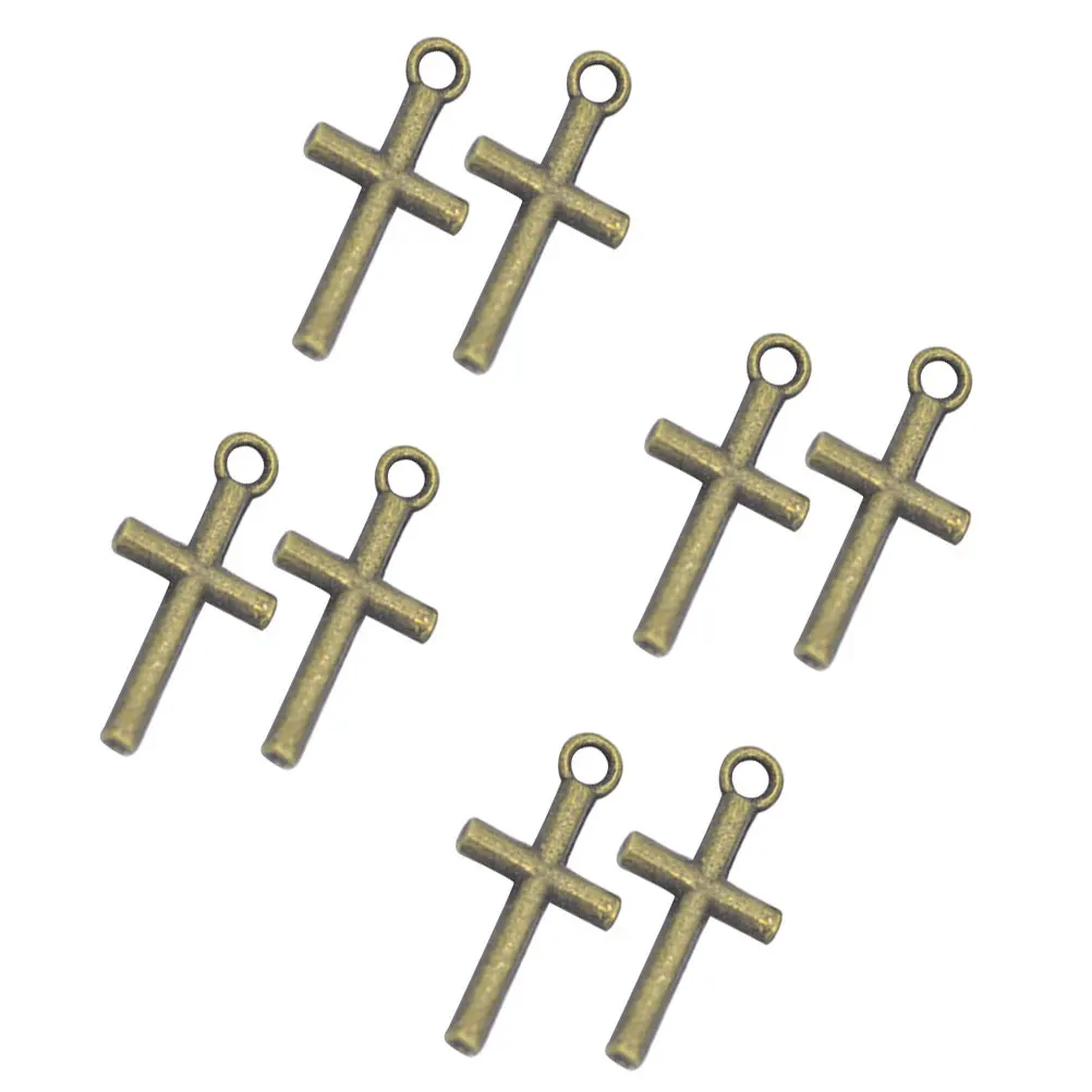 

100 Pcs Alloy Pendant Cross Vintage Jewelry Making Supplies Accessories Pendants