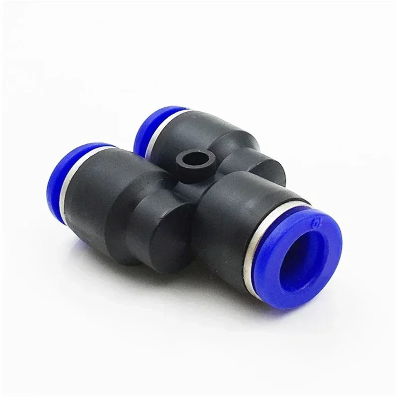 Conexão pneumática Quick Connect Tee, Tubo de plástico, Conector de mangueira, PY PW Air Connectors, 3Way, 4mm, 6mm, 8mm, 10mm, 12mm, 20 Pcs, 100Pcs