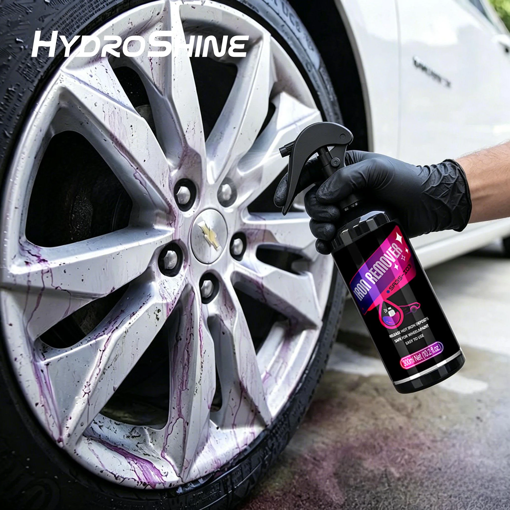 Eisenentferner Felgenreiniger schützt Räder und Bremsscheiben vor Eisenstaub Felgenrostreiniger Auto-Detailing Chemie Autopflege