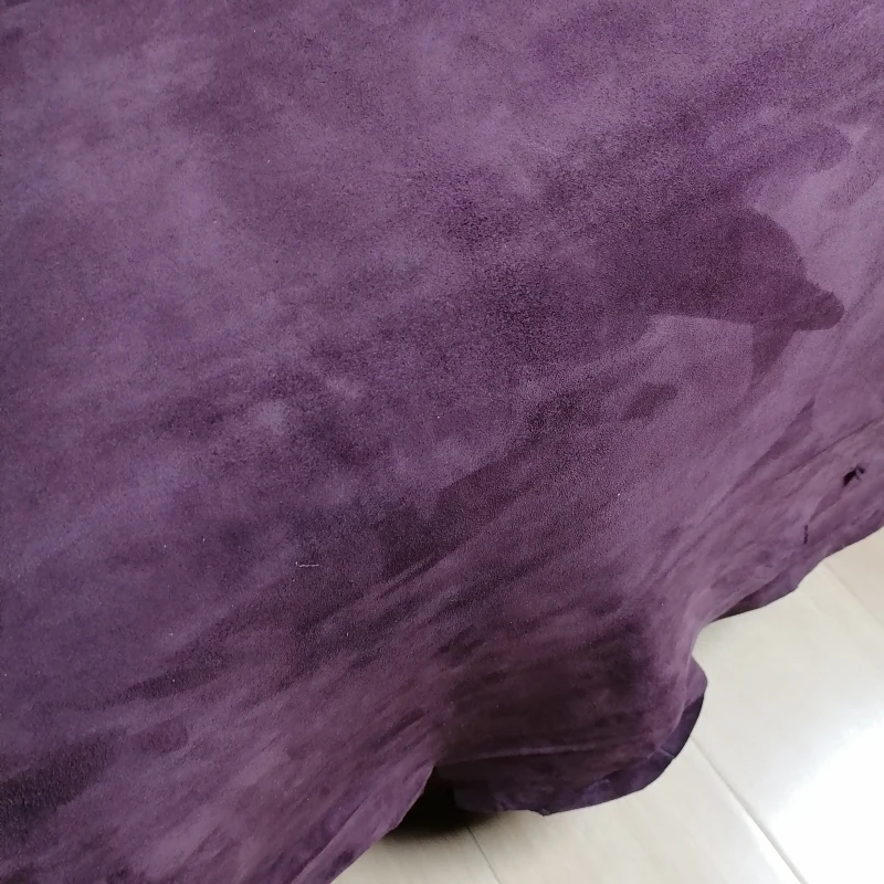 

0.7mm Bean Paste Purple Sheep Suede. First-layer leather. Genuine leather fabric. Handmade DIY for lining. Whole sheepskin.