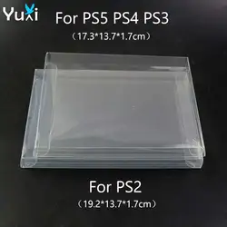 YuXi Clear Transparent Game Cartridge Box Case CIB Games Plastic PET Protector For PS5 PS4 PS3 PS2