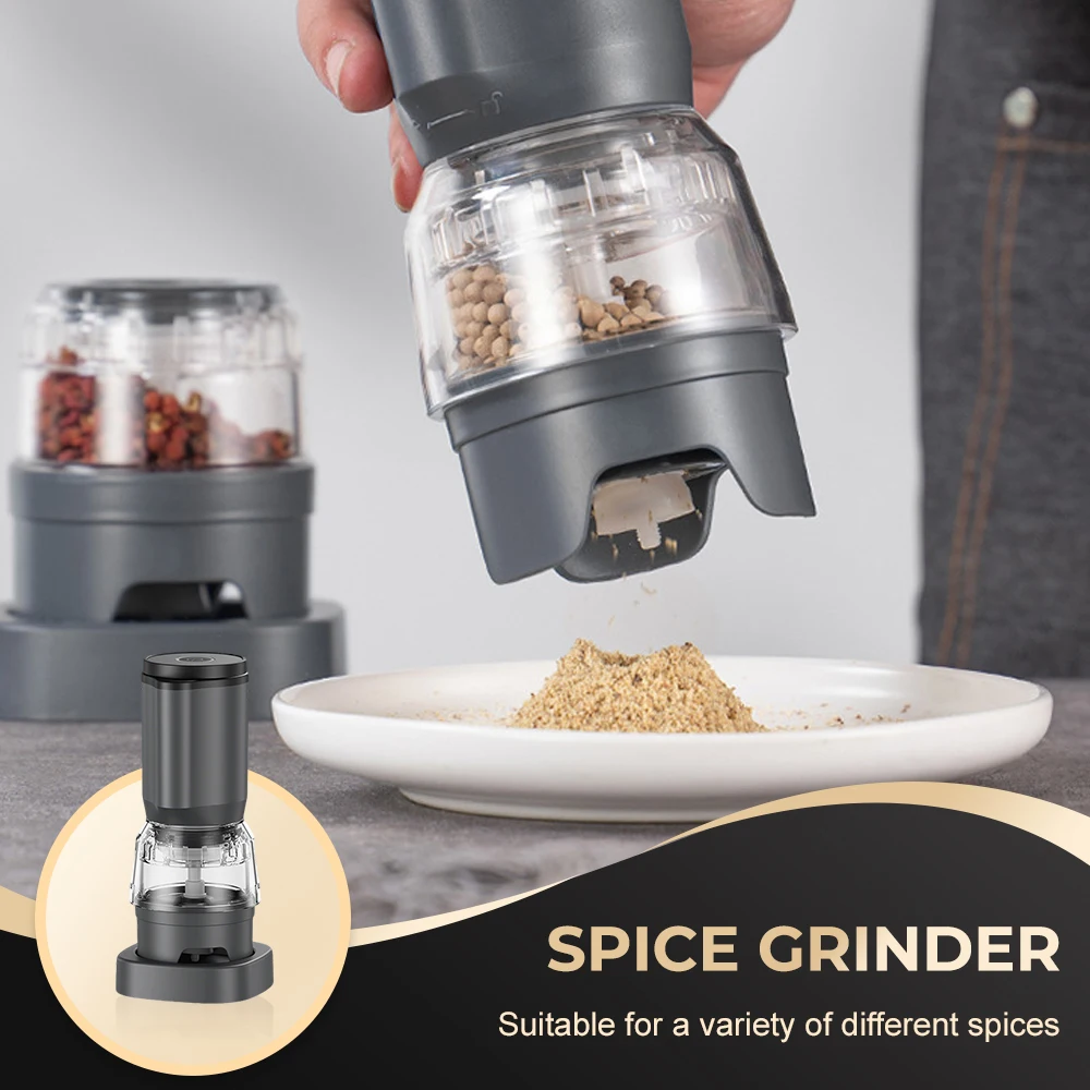 

Rechargeable Electric Pepper Grinder Set Automatic Salt and Pepper Mills Adjustable Coarseness One-Handed Operation Grinder