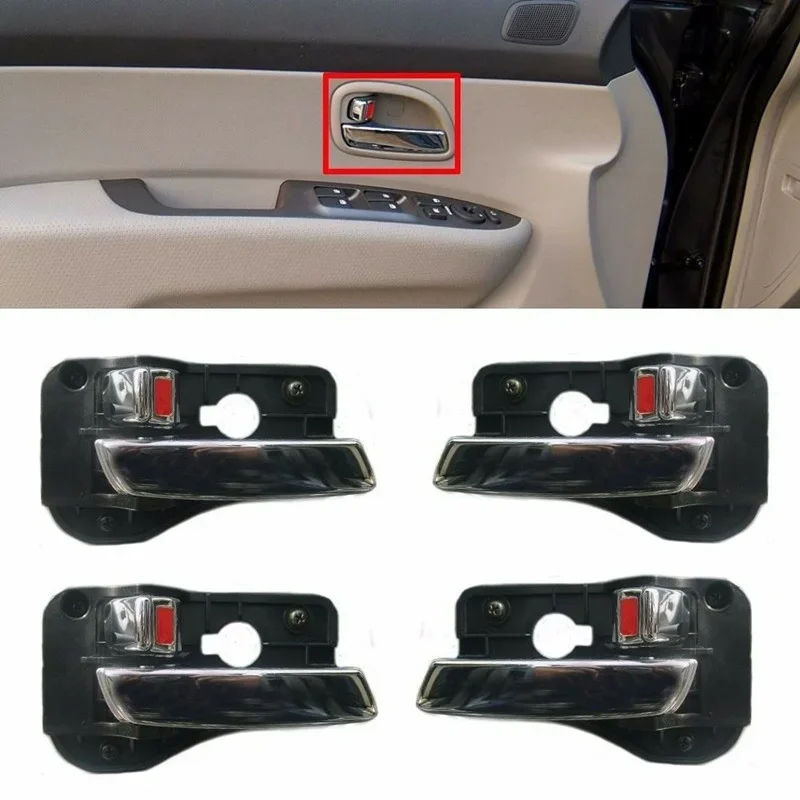 

Оригинальный комплект внутренних хромированных дверных ручек из 4 предметов для KIA Rondo Carens 2007-2012 гг. 826101 D010 826201 D010