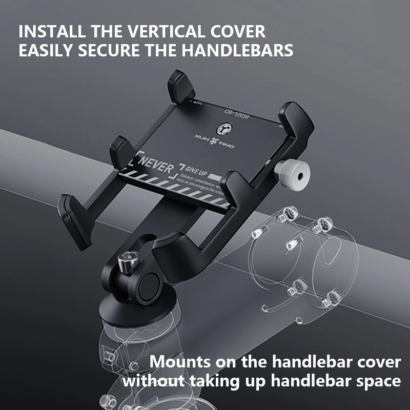 Xunting 360° Rotatable Electric Bicycle Phone Holder Aluminum Alloy Anti-slip Bracket Universal Mobile Phone
