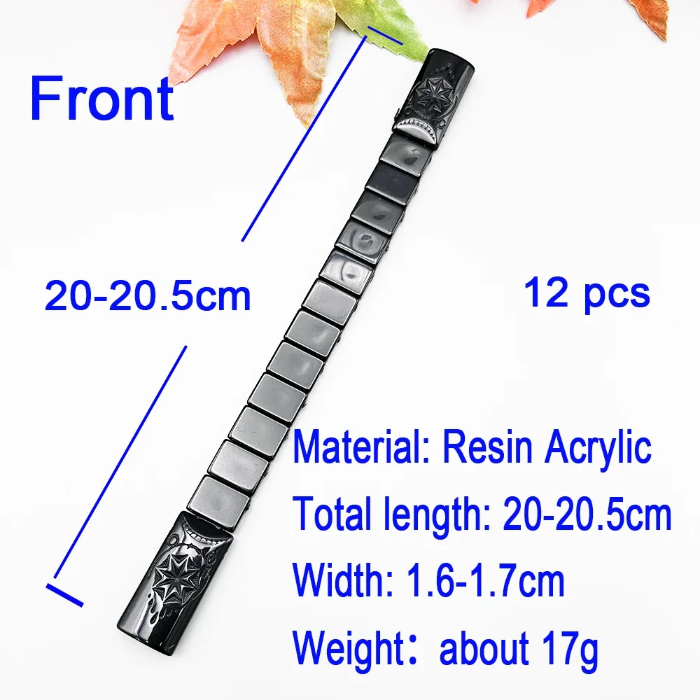 NJ81 مسبحة الصلاة الراتنج ثلاثية الأبعاد ثمانية أشار الأسود موسى الإصبع تخفيف الإجهاد طوي الدورية ستار لهب التأمل حلية #3