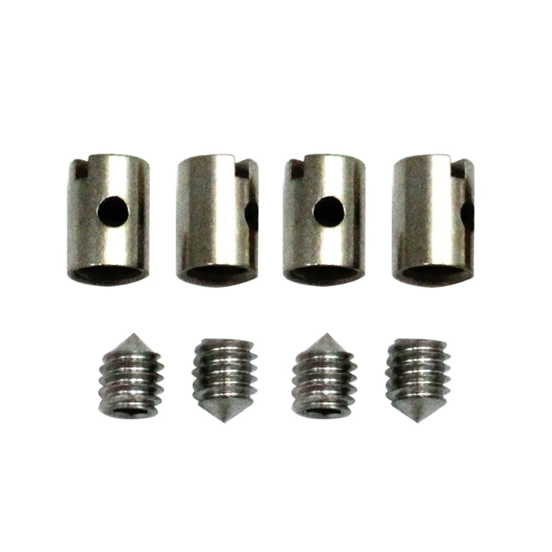 Metal Solderless Cable Nipples 5mm Throttle Choke With Screw For Motorcycle Scooter Quads Mower Car Styling Tool L9BC