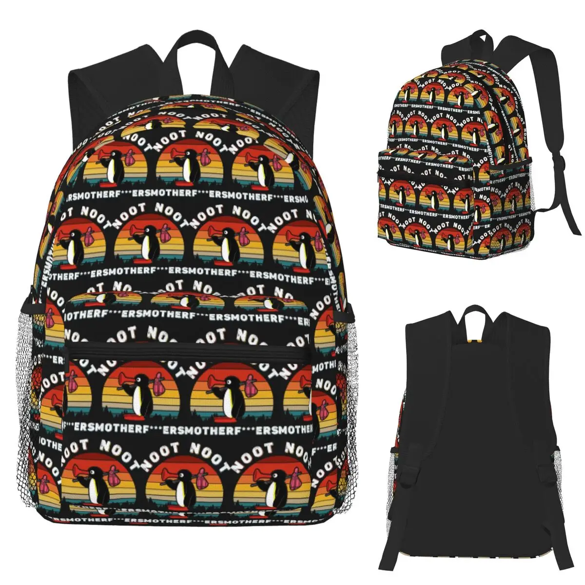 

Noot Noot Pingu студенческий рюкзак школьная сумка походный дорожный рюкзак для мужчин и женщин сумка для книг сумки на плечо