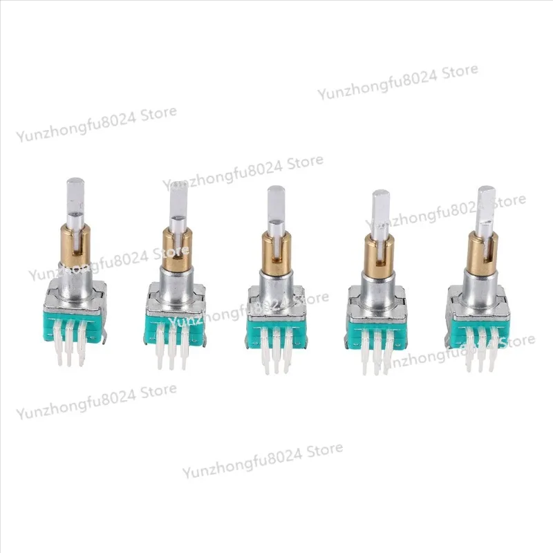 

AT59 5PCS EC11EBB24C03 Dual Axis Encoder with Switch 30 Positioning Number 15 Pulse Point Handle 25mm