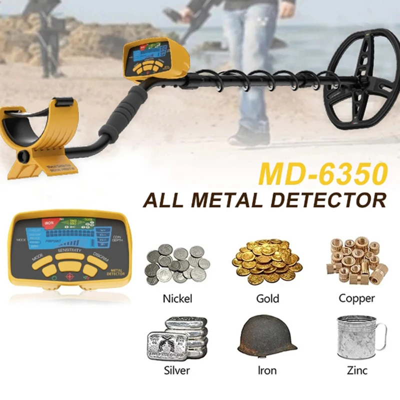 (Battery not included) MD-6350 High sensitivity metal detector Professional treasure hunting detection equipment for gold prospe