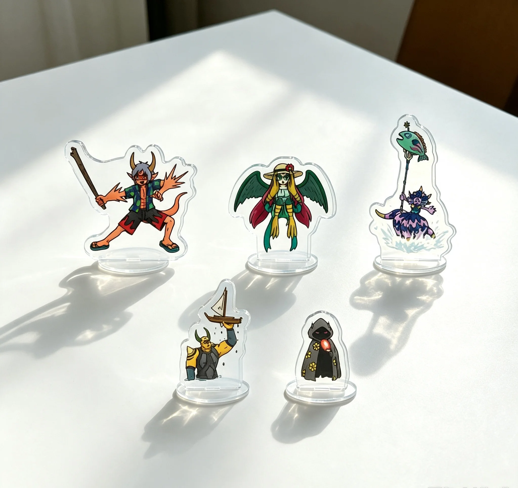 10CM Anime Ponkotsu Quest Acrylic Figure Stand Model Plate Desk Decorations Animation Peripheral Holiday Gifts  Keychains
