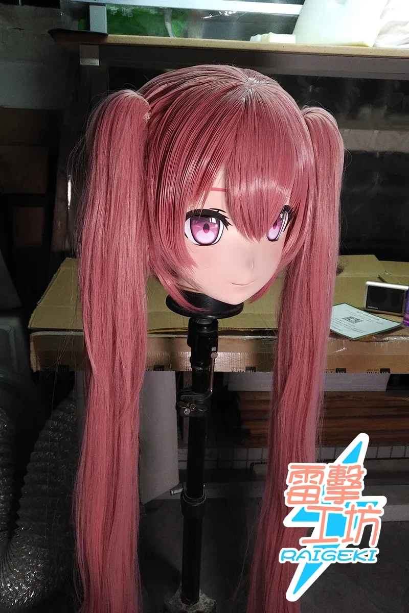 (RAIGEKI MAKS 132) Silicone Helloween Cosplay Crossdressing Full Head BJD Mask Kigurumi Anime Cosplay Mask