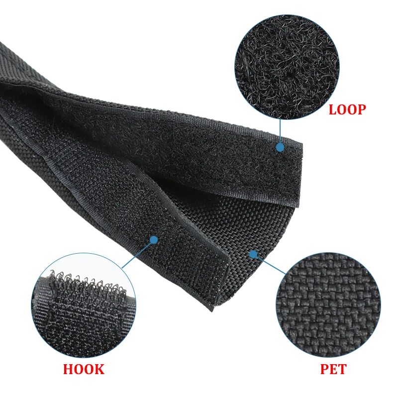 1/3/8M PET Self-adhesive Sleeve 16 20 25 30 40 50 60 70 80 90 100mm Nylon Braid Heat-resistant Sheath Harness Cable Wire Protect