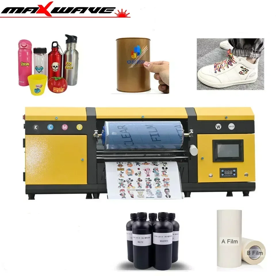 UV DTF Cups Crap Printer UV DTF Digital Inject Printing Machine UV DTF Sticker Printer For Acrylic Bottle Wood XP600 I3200