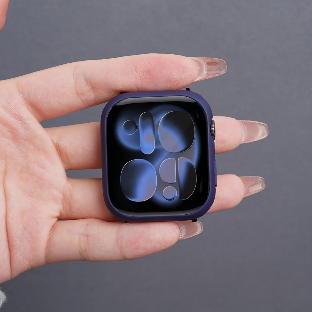 Gehärtetes Glas + Hülle für Apple Watch 11 10 46 mm 42 mm Displayschutzfolie Abdeckung iWatch 9 8 7 6 5 SE 45 mm 41 mm 38 mm 40 mm 44 mm Shell