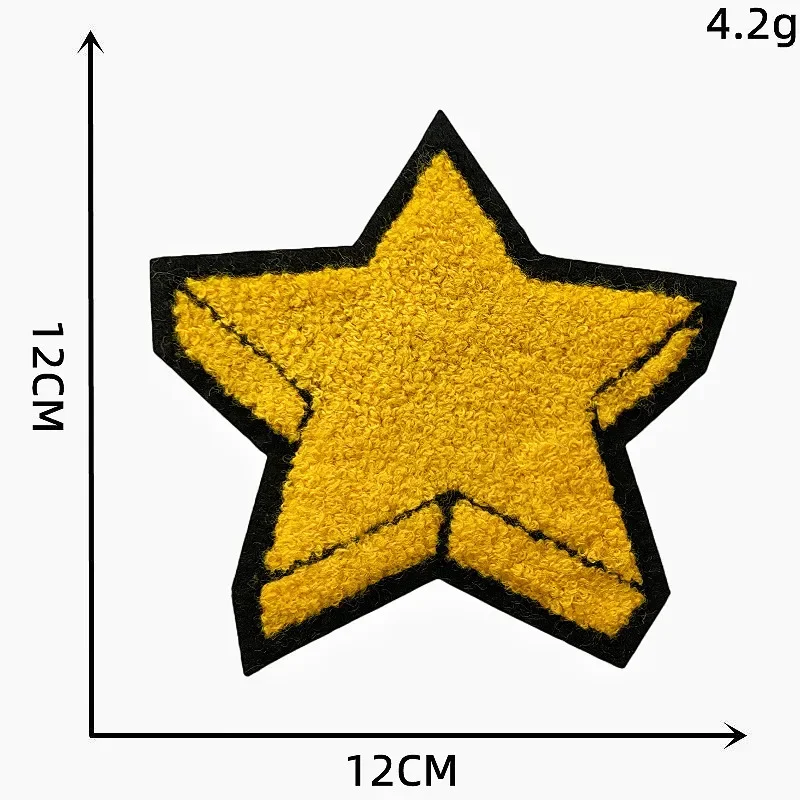 Towel Embroidery Personality Star Stitch Patches for Clothing Badges Patch for Clothes Applique DIY Apparel Sewing Supplies Arts