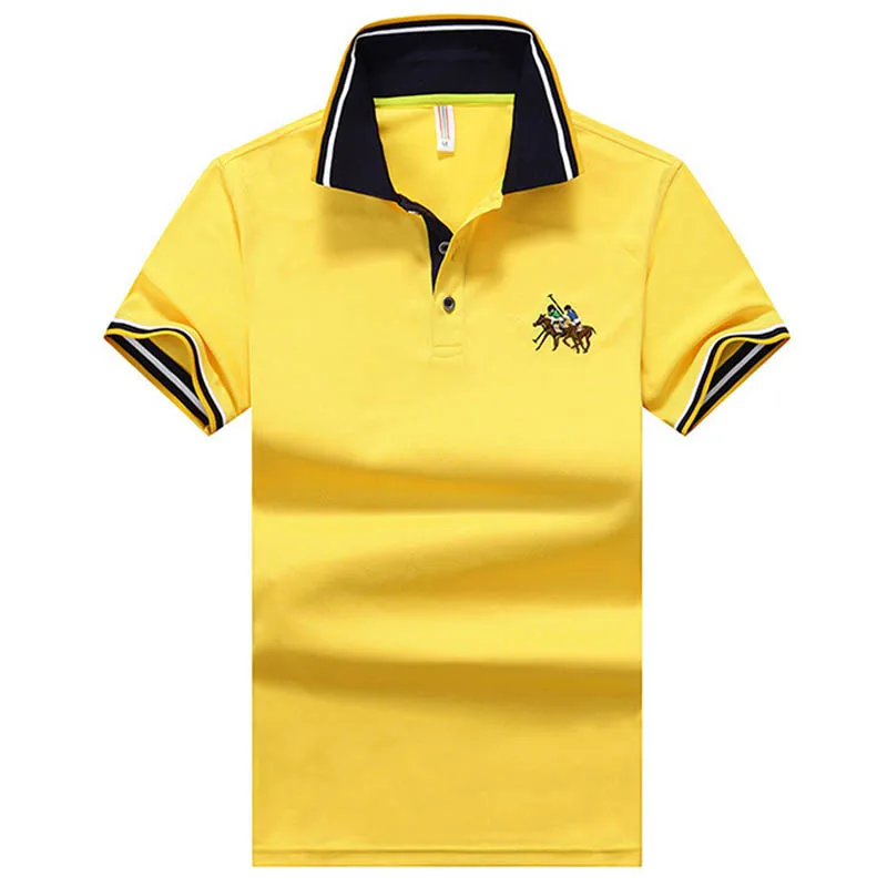 Polo de negocios bordado para hombre, ropa de calle de lujo, camiseta de manga corta con solapa informal de verano, Polo de Golf y tenis