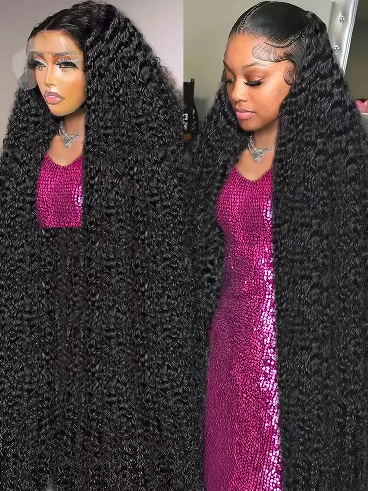 

Deep Wave Frontal Wig Hd Lace Wig 13x4 Human Hair Human Hair Wigs 32 34 Inches 100% Human Hair Lace Frontal Wig Loose Curly Wigs