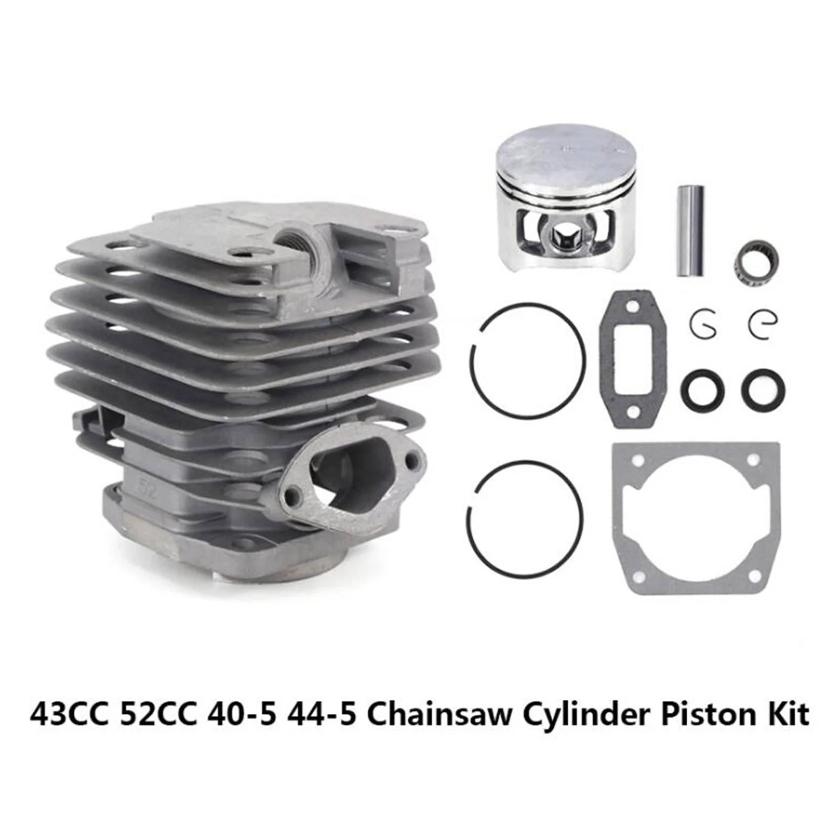 AB47-2セット 直径45mm チェーンソーシリンダーとピストンセット 52cc 52ccチェーンソー用スペアパーツ ガソリン/オイルチェーンソー用スペアパーツ