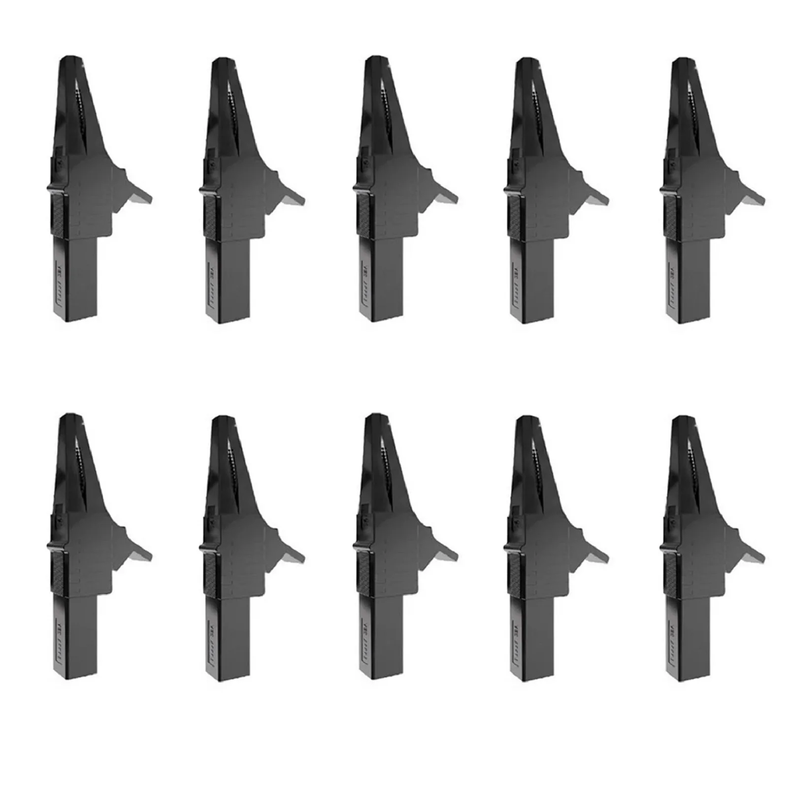 Copper Crocodile Clips 10 Pieces with 4mm Banana Socket Supporting 1500V 32A for Electrical Testing and Measurements