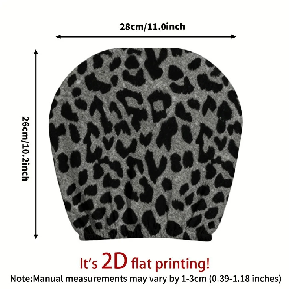 2PCS Leopard Car Seat Headrest Covers Universal Size Soft Breathable, Cheetah Animal Print Car Accessories