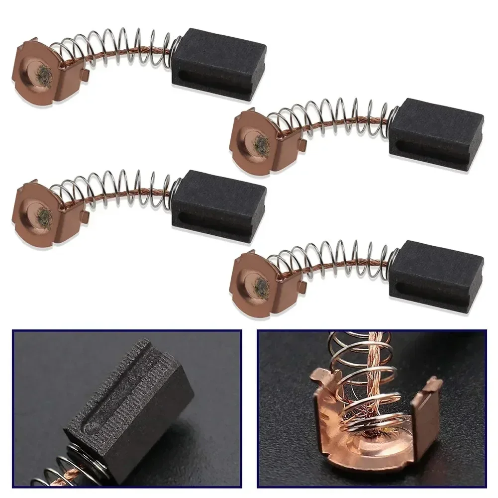 4pcs Angle Grinder Carbon Brushes12X8X5mm  Electric Motor Brush For WS125 Black G720 Power Tools Parts Accessories