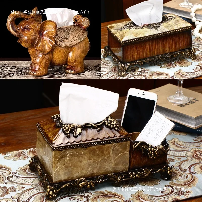 Carton storage box ornament carton surface creative gift living room coffee table new home retro tissue box