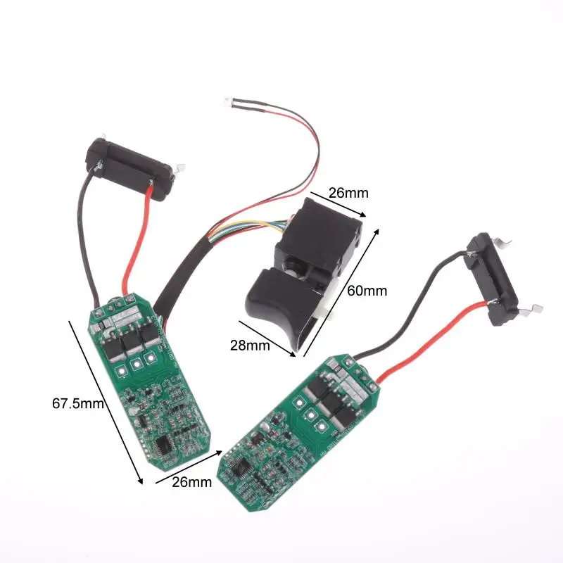 -16.8V Lithium Drill Control Board + Switch Assembly 18V Brushless Drill Circuit Board Switch 07115