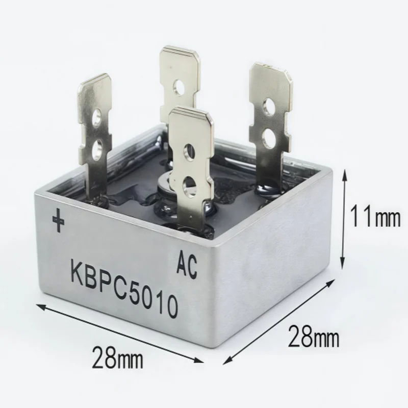 5Pcs/KBPC3510 KBPC5010 bridge rectifier diode 35A1000V KBPC 5010 single-phase full wave 50A1000V silicon bridge