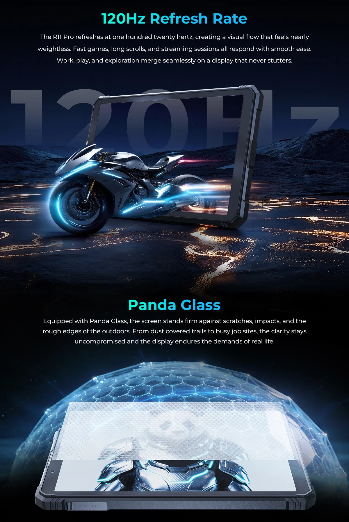 HOTWAV R11 Pro Octa-core Rugged Tablet 8.7'' HD 120Hz Display Lightweight 10150mAh Massive Battery 20W Fast Charging Shock-proof Waterproof Pad 8GB RAM+16GB Expansion 256GB ROM 64MP 16MP Camera Android 16 OS Tablet PC 1080P Global Dual 4G With Stylus Pen