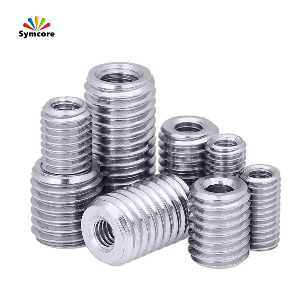 Stainless Steel 304 Inside Outside Thread Adapter M4 M6 M8 M10 M12 Screw Wire Thread Insert Sleeve Conversion Coupler Convey