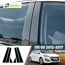 Glossy Black Carbon Fiber Window Door Deal B C Pillar Post Cover Sticker For Hyundai I30 GD 2012-2017 2013 2014 2015 2016