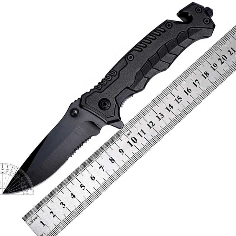 Multifunctional knife, high hardness and sharp, outdoor camping rope cutting, window breaking, portable portable folding knife