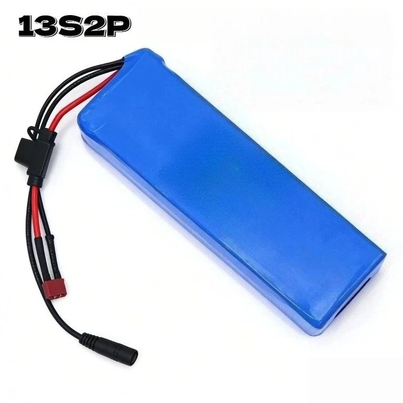 48V 10Ah Lithium Battery Pack with 54.6V Charger BMS 13S2P for Electric Scooter Bike DIY Conversion Kit