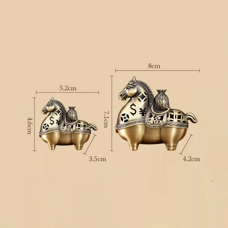 Chinese Style Incense Holder Year Of The Horse Alloy Incense Burner Aromatherapy Burner Home Decoration Creative Ornaments Gift